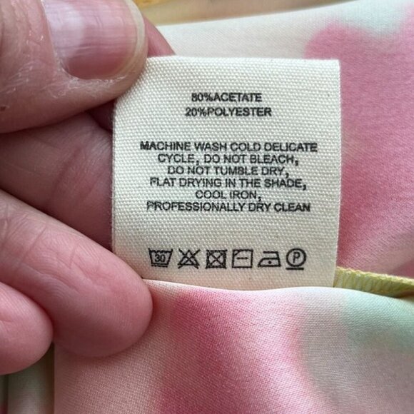 Rumored Monaco Revolve Satin Floral Mini Slip Dress NWT Size M - Picture 9 of 9